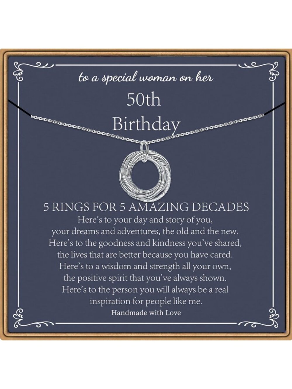Milestone Birthday Necklace - Perfect Gift for Women Turning 40 to 90 Years Old